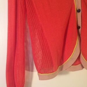 Orange Button up Cardigan